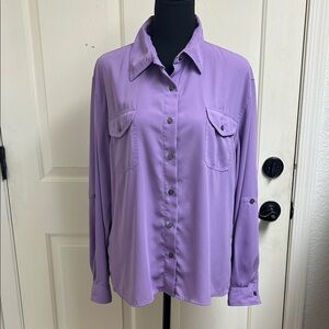 Covington Large 14/16 Light purple 100% Polyester Blouse, Excellent condition